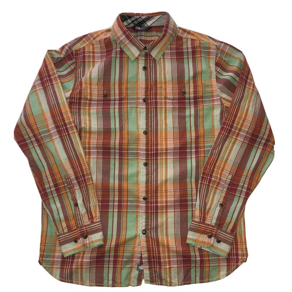 The North Face Men's Shirt Large Plaid Long Sleeve Button Down